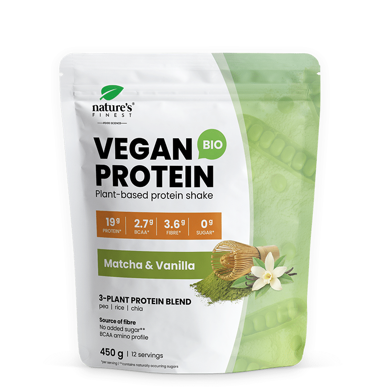 Bio veganiški baltymai – matcha ir vanilė